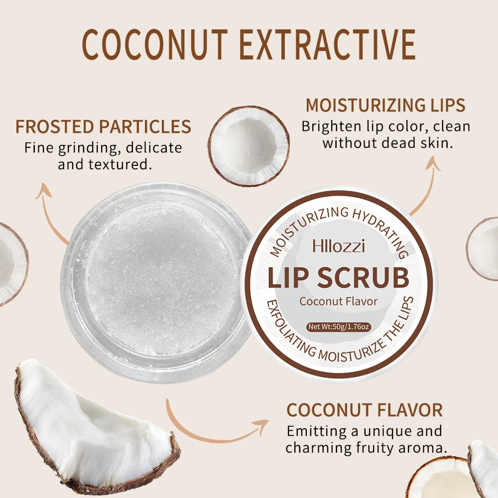 RUVIAA BEAUTY Coconut, Green Apple & Watermelon Lip Scrub Moisturizing