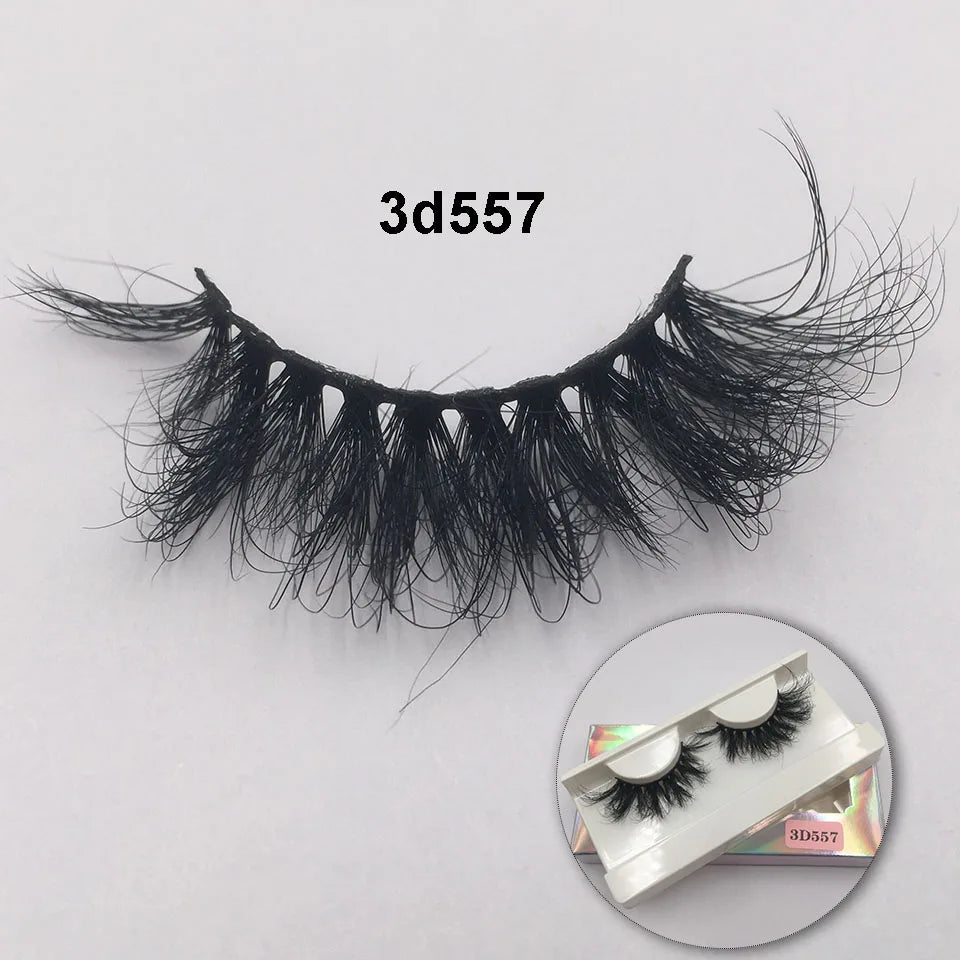 RED SIREN Fluffy Mink Lashes Short Messy Wispy Natural Eyelashes 10mm-18mm Hamdmade Real 3D Mink Eyelashes Makeup False Lashes