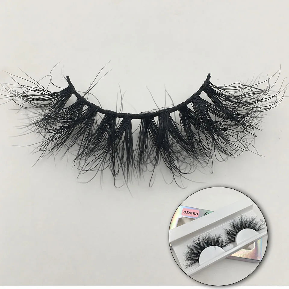 RED SIREN Fluffy Mink Lashes Short Messy Wispy Natural Eyelashes 10mm-18mm Hamdmade Real 3D Mink Eyelashes Makeup False Lashes