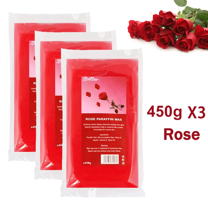 450g/200g Lavender Moisturizing Hands And Feet Mask Peel Off SPA Care Paraffin 1/3Pcs Paraffin Nourishing Hands Restores Gloss