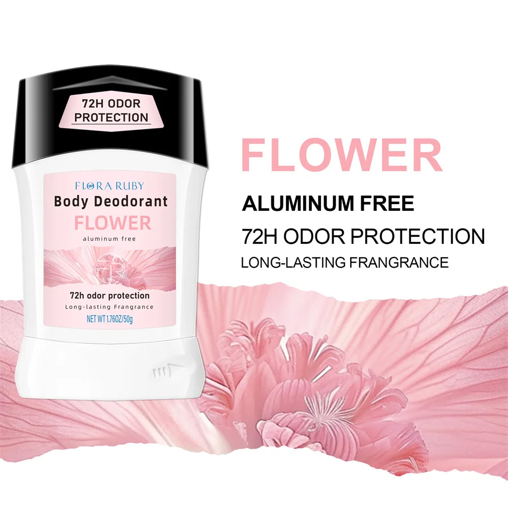RUVIAA BEAUTY 50g Aluminum-Free Deodorant | Natural Floral Scent