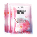 RUVIAA BEAUTY 5pcs Sakura Face Masks – Moisturizing, Brightening & Hydrating Collagen Sheet Mask