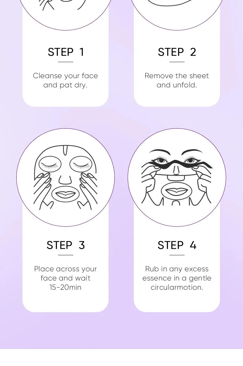 RUVIAA BEAUTY Collagen Anti-Wrinkle Facial Mask – Anti-Aging, Firming & Brightening Skincare