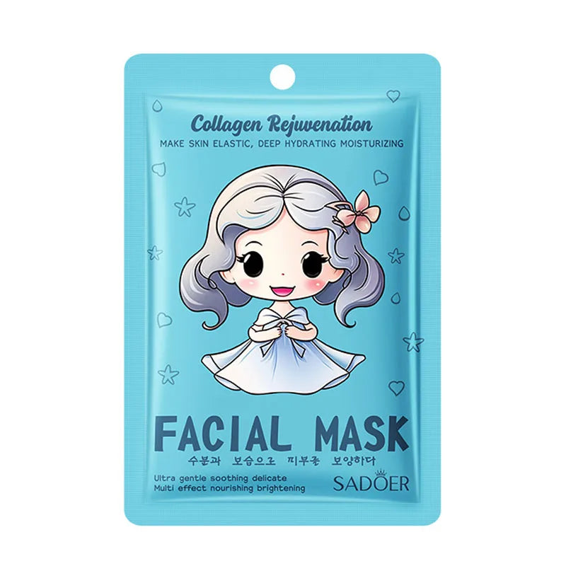 RUVIAA BEAUTY 10pcs Hyaluronic Acid Collagen Face Masks – Korean Skincare, Moisturizing & Hydrating