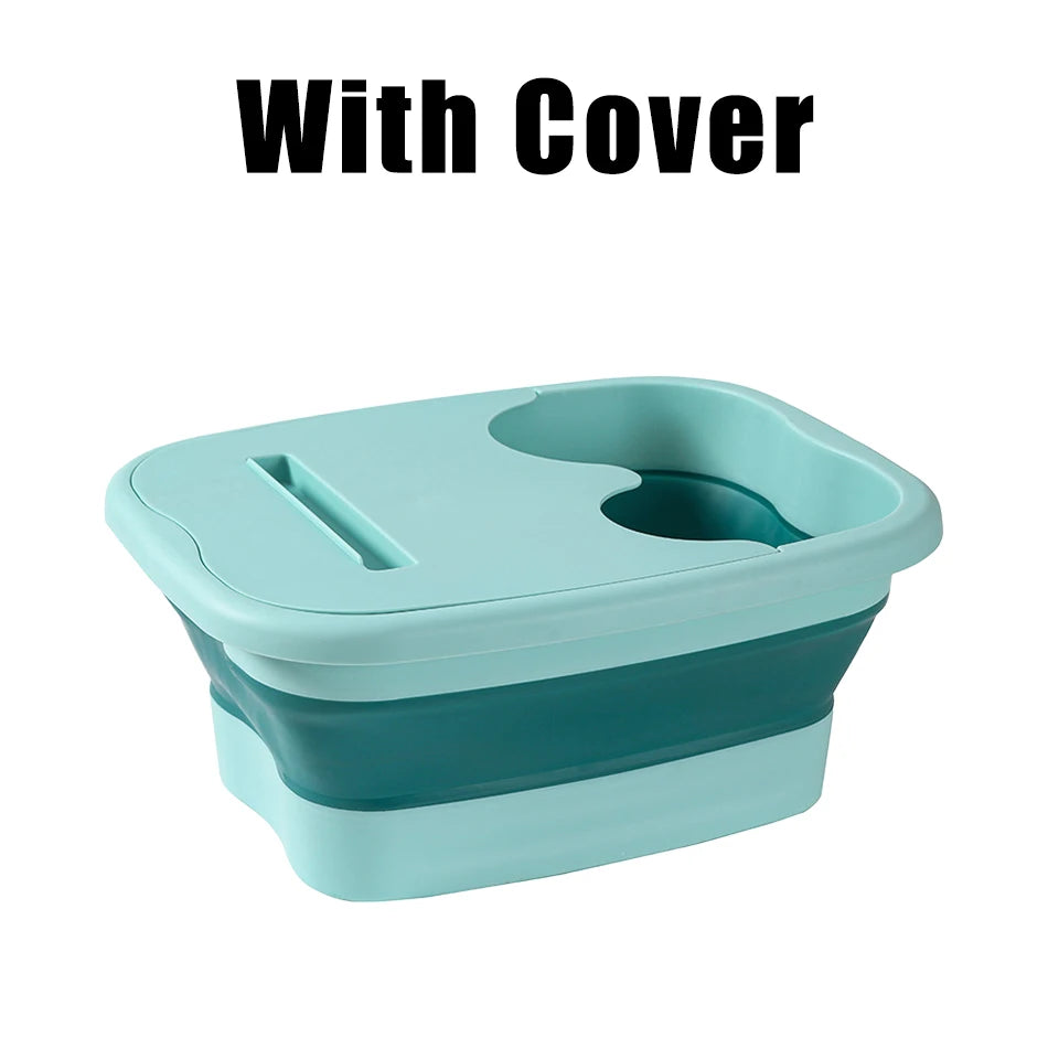 RUVIAA BEAUTY Foldable Foot Spa Massage Bucket | Portable Household Soaking Basin & Pedicure Sauna Bathtub