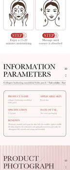 RUVIAA BEAUTY 10pcs Hyaluronic Acid Collagen Face Masks – Forehead, Eyes & Cheek Patches for Hydrating & Firming