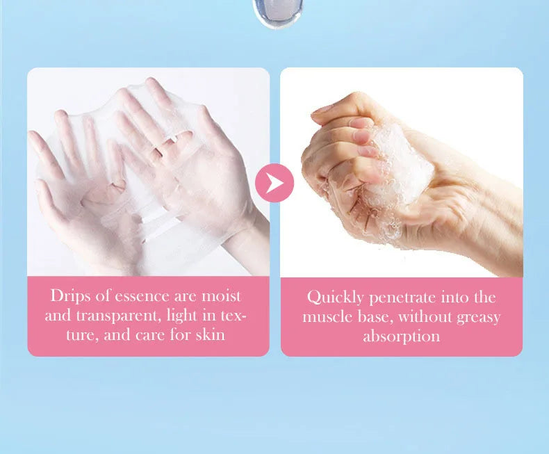 RUVIAA BEAUTY 5pcs Sakura Face Masks – Moisturizing, Brightening & Hydrating Collagen Sheet Mask