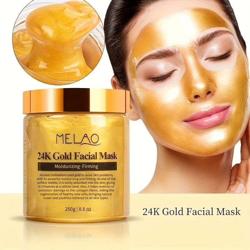 RUVIAA BEAUTY 24K Gold Face Mask – Collagen Moisturizing & Rejuvenating Facial Skin Care