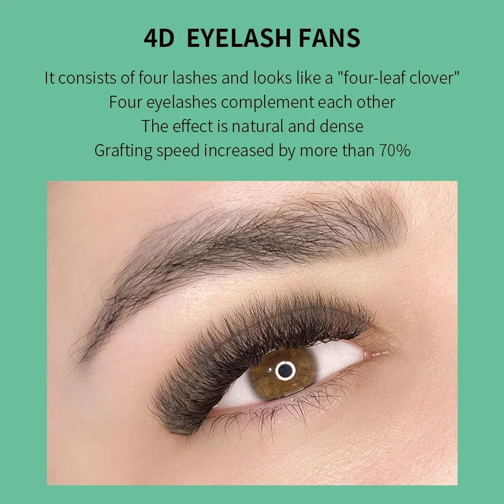GLAMLASH 4D5D W Shaped Eyelash Extension Premade Volume Fans W Style Lashes Faux Mink Soft Easy Faning Natural Lashes
