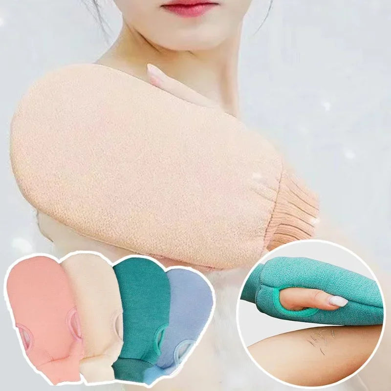 RUVIAA BEAUTY Exfoliating SPA Shower Mitt | Deep Cleansing Body Scrub Glove for Peeling & Dead Skin Removal