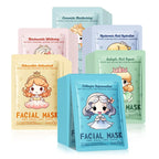 RUVIAA BEAUTY 10pcs Hyaluronic Acid Collagen Face Masks – Korean Skincare, Moisturizing & Hydrating