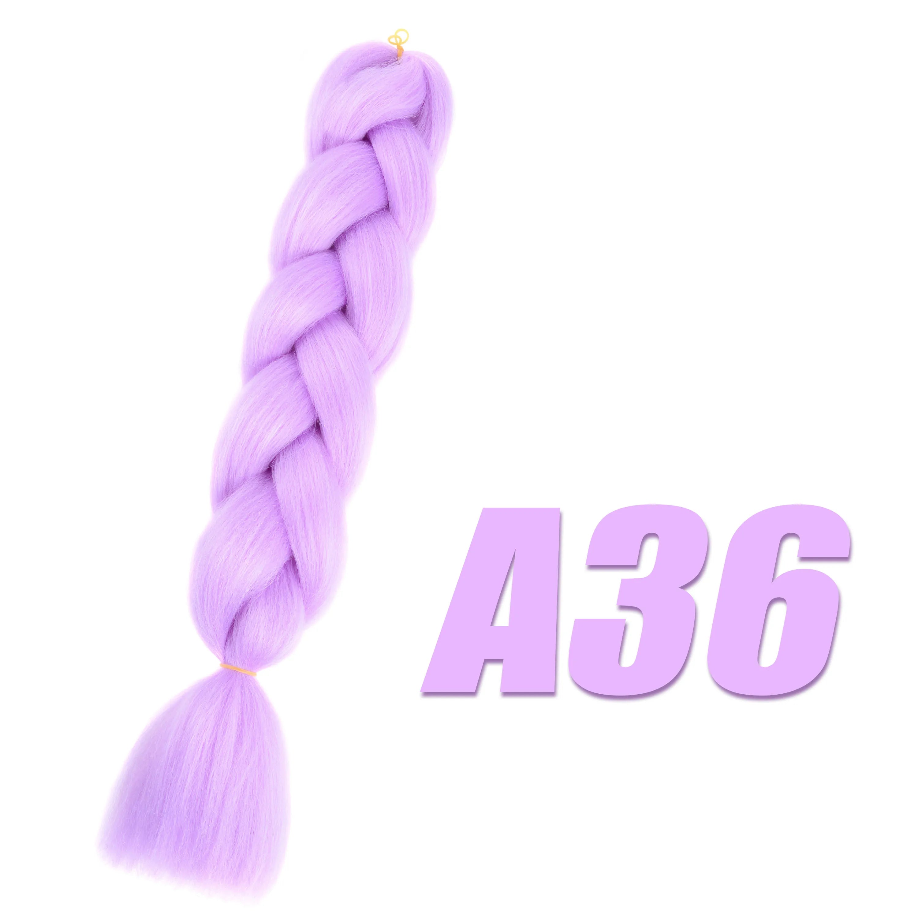 Purple Braiding Hair Pre Stretched Synthetic Kanekalon Crochet Hair Jumbo Braids Extensions Hair Accessories For Girls Braids