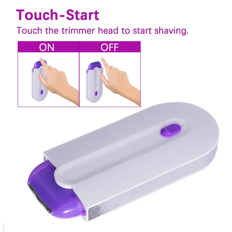 RUVIAA BEAUTY Painless Lady Shaver | Touch-Start Rechargeable Trimmer