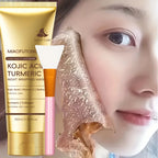 RUVIAA BEAUTY Kojic Acid Turmeric Overnight Peel-Off Mask – 100ml Collagen Brightening & Firming Facial Treatment