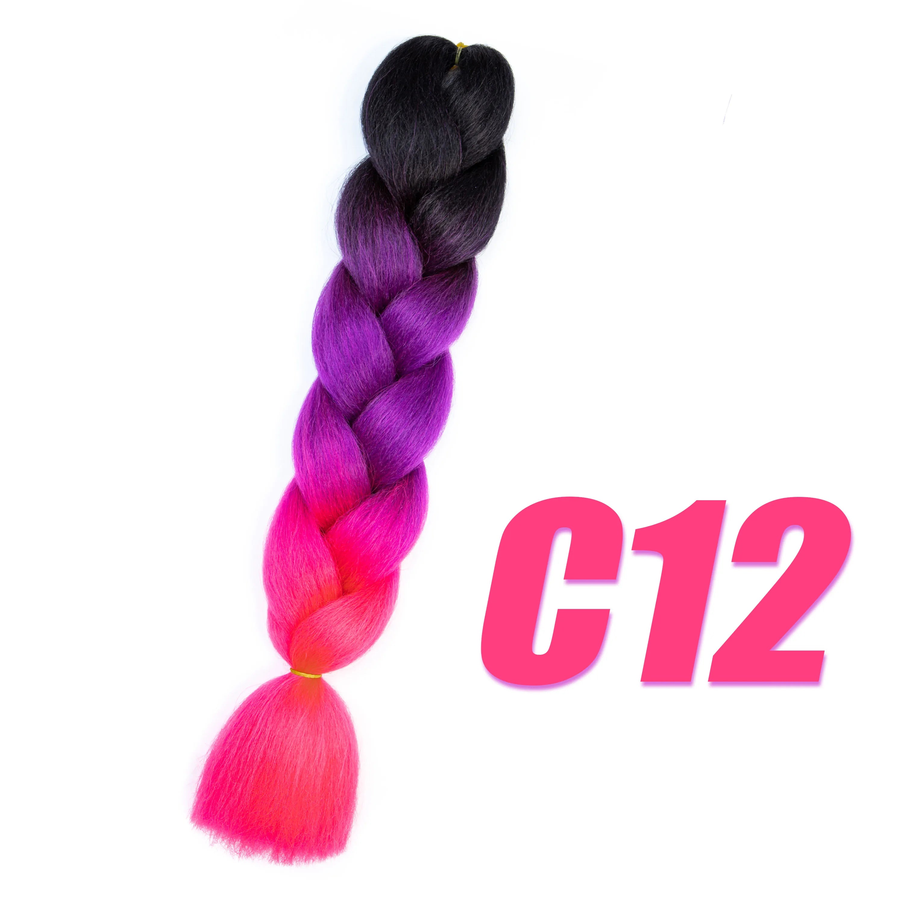 Purple Braiding Hair Pre Stretched Synthetic Kanekalon Crochet Hair Jumbo Braids Extensions Hair Accessories For Girls Braids