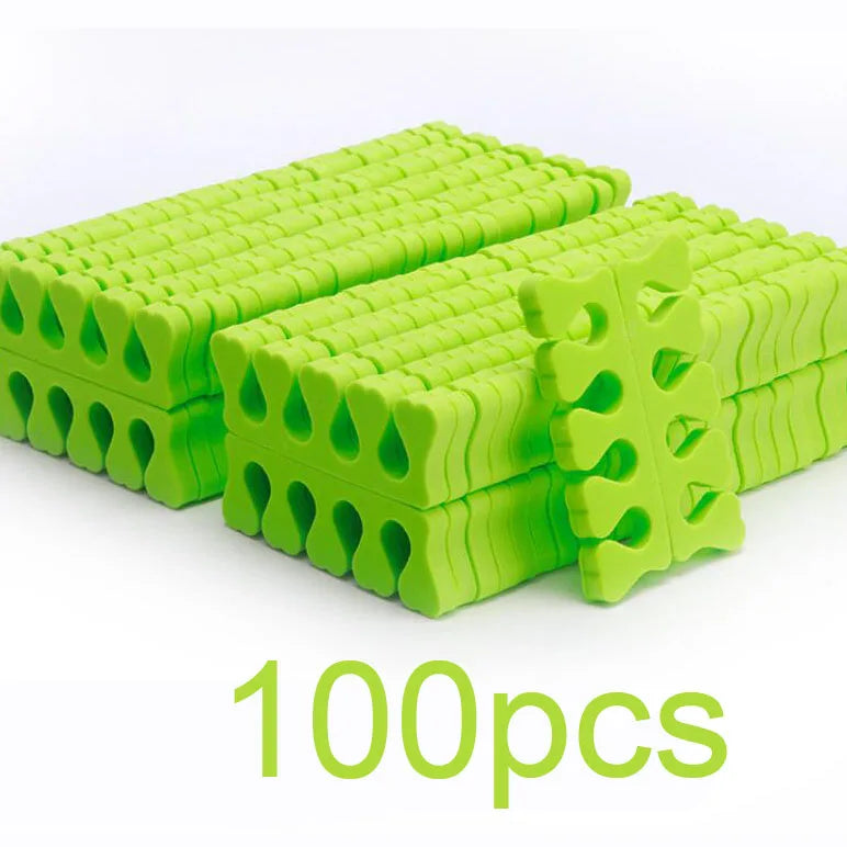 RUVIAA BEAUTY 50 Pairs Heart Design Toe Separators | Soft Flexible Foam for Manicure & Pedicure Nail Art