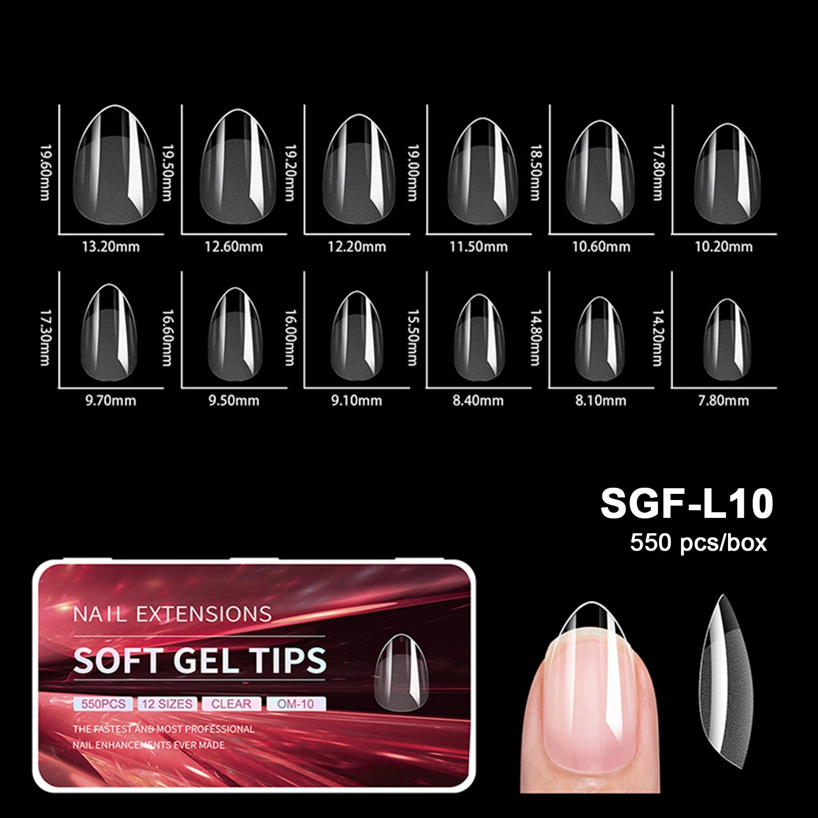 RUVIAA BEAUTY Luxury Soft Gel False Nail Tips – Semi-Matte Almond French Coffin Full Cover Extensions