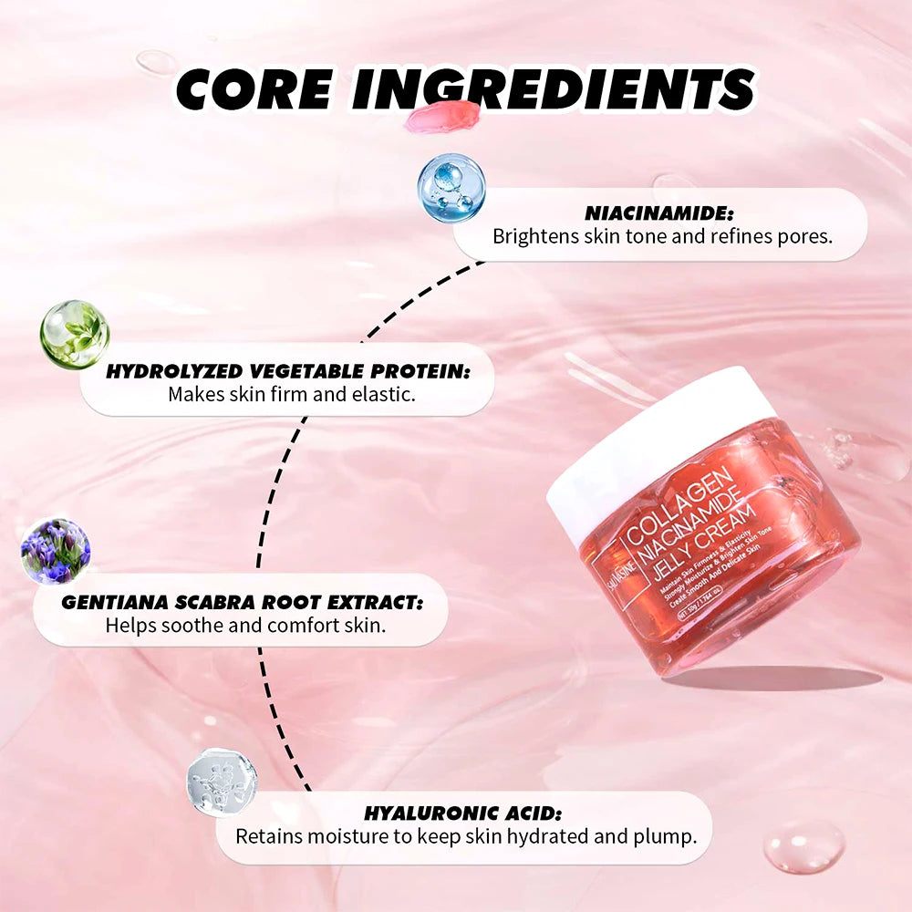 Collagen Jelly Cream Niacinamide And Hydrolyzed Collagen Strengthen The Skin Barrier Lasting Moisturizing The Skin Face Care