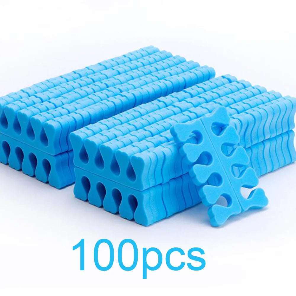 RUVIAA BEAUTY 50 Pairs Heart Design Toe Separators | Soft Flexible Foam for Manicure & Pedicure Nail Art