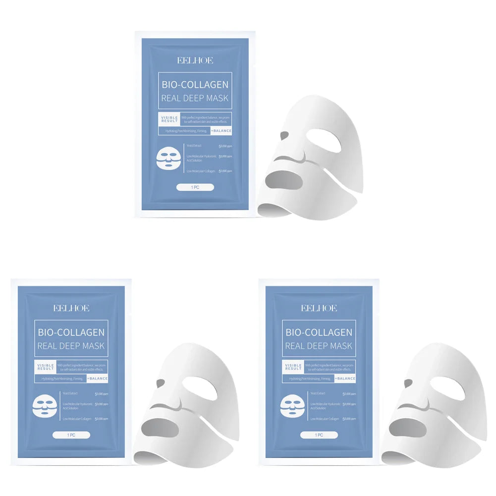 BioCollagen Real Deep Moisturizing Mask Anti-Wrinkle Lifting Face Mask with Hydrolyze Collagen Soluble Collagen Sheet Mask