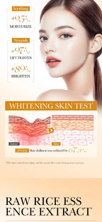 Rice Puree Skin Care Set & Soap Whitening Brighten Hydrating Moisturize  facial cleanser+toner+essence+lotion+cream skincare