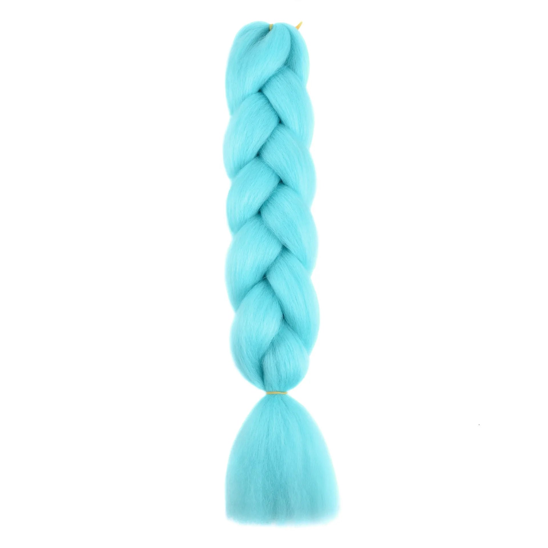 Synthetic Jumbo Braiding Hair Extensions for Kids Colored braiding Hair High Temperature Fiber Crochet Hair for Women Girls Box