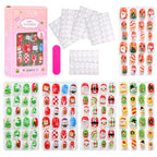 RUVIAA BEAUTY 120Pcs Kids Cartoon Press-On Nails – Kawaii Acrylic Full Cover Short False Nails with Jelly Glue