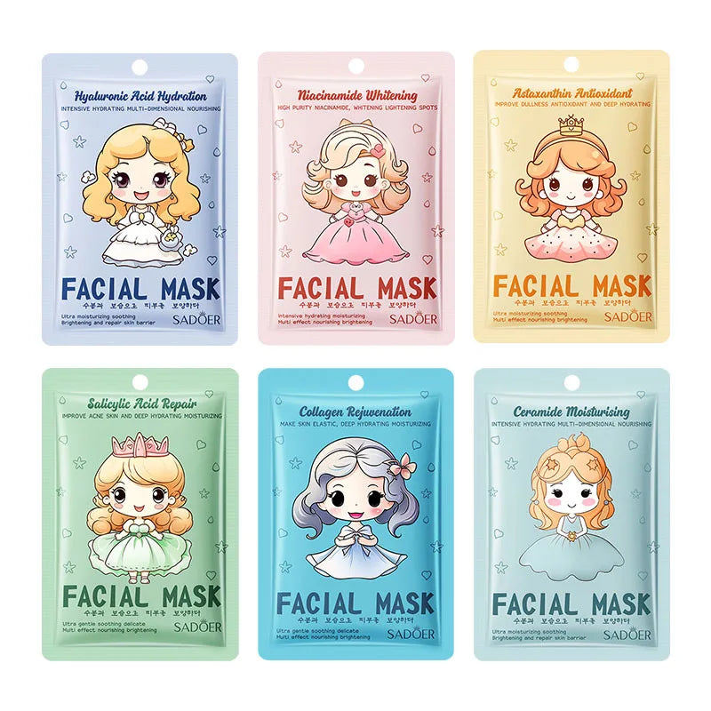 RUVIAA BEAUTY 10pcs Hyaluronic Acid Collagen Face Masks – Korean Skincare, Moisturizing & Hydrating