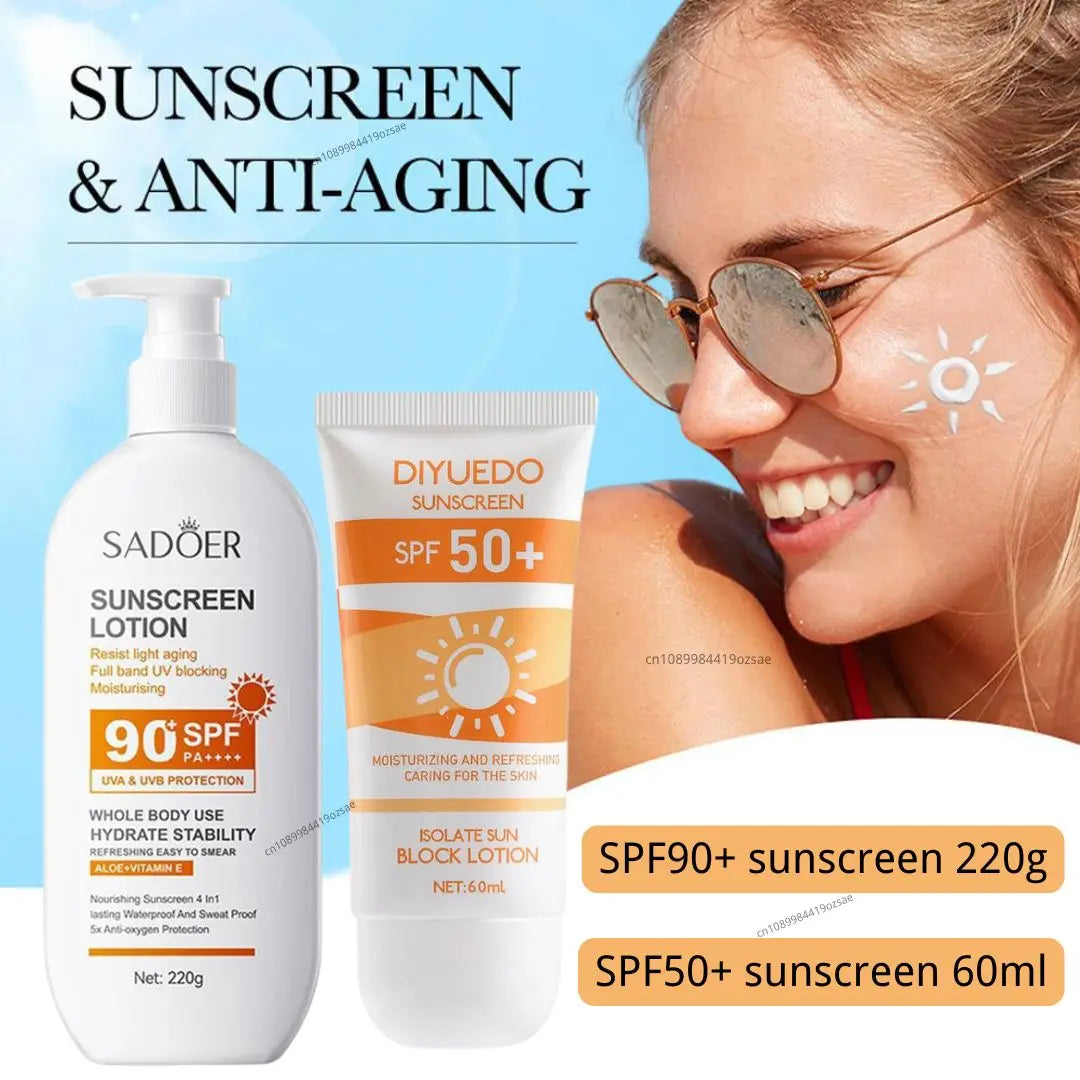 Sunscreen Cream SPF 90+ /SPF 50+ Anti Oxidant Isolation Cream UV Blocking Moisturizing Sun Cream For Sports & Active Sunblock