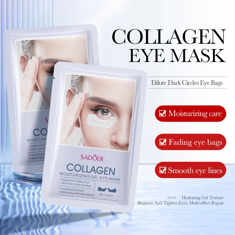 RUVIAA BEAUTY 10pcs Hyaluronic Acid Collagen Face Masks – Forehead, Eyes & Cheek Patches for Hydrating & Firming