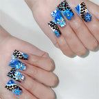 RUVIAA BEAUTY 24Pcs Pink French Press-On Nails – 3D Bowknot Short Square False Nails