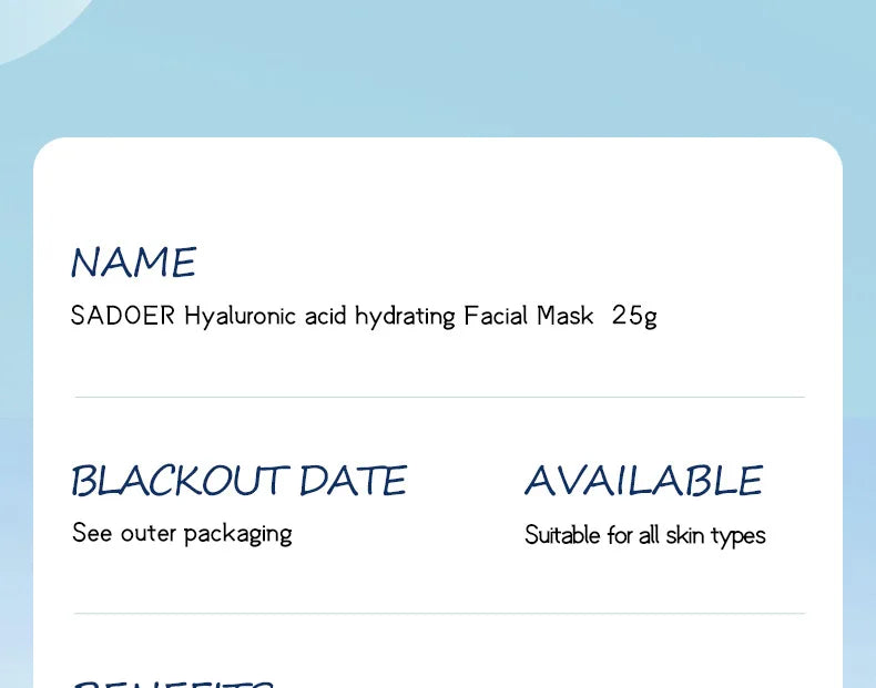 RUVIAA BEAUTY 10pcs Hyaluronic Acid Collagen Face Masks – Korean Skincare, Moisturizing & Hydrating