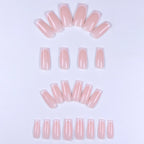 RUVIAA BEAUTY 24PCS Press-On Nails – Short Square Heart French Tips