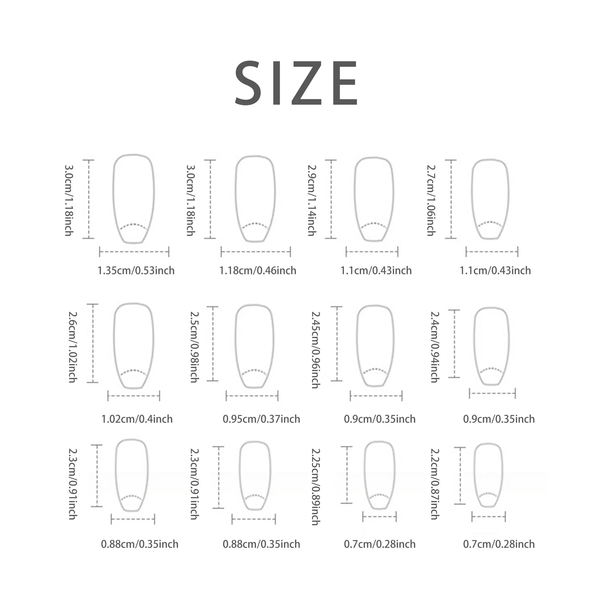 RUVIAA BEAUTY 24PCS Fake Press-On Nails with Glue & Nail File