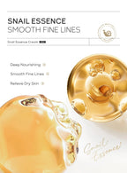 LAIKOU Snail Face Cream Hyaluronic Acid Moisturizing Cream Smoothing & Nourishing Serum Day Cream for Face skin care products