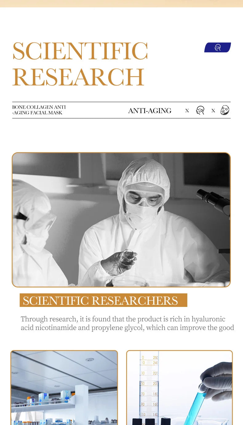 RUVIAA BEAUTY 10PCS Collagen Anti-Wrinkle Facial Mask – Anti-Aging, Firming & Brightening Skincare