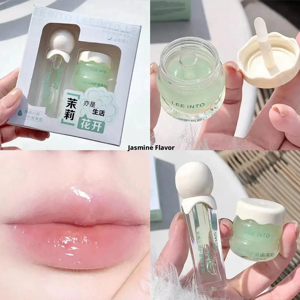 RUVIAA BEAUTY Strawberry & Jasmine Lip Mask & Oil Hydrating Set