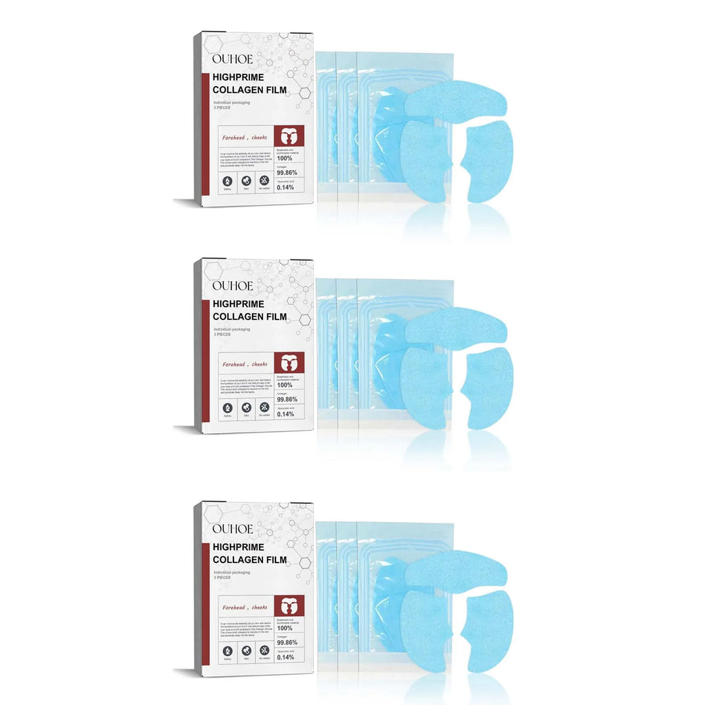 RUVIAA BEAUTY Collagen Membrane Facial Mask Set – Soluble Cheek & Forehead Patches for Smile Lines & Skin Tightening