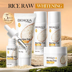 Rice Puree Skin Care Set & Soap Whitening Brighten Hydrating Moisturize  facial cleanser+toner+essence+lotion+cream skincare