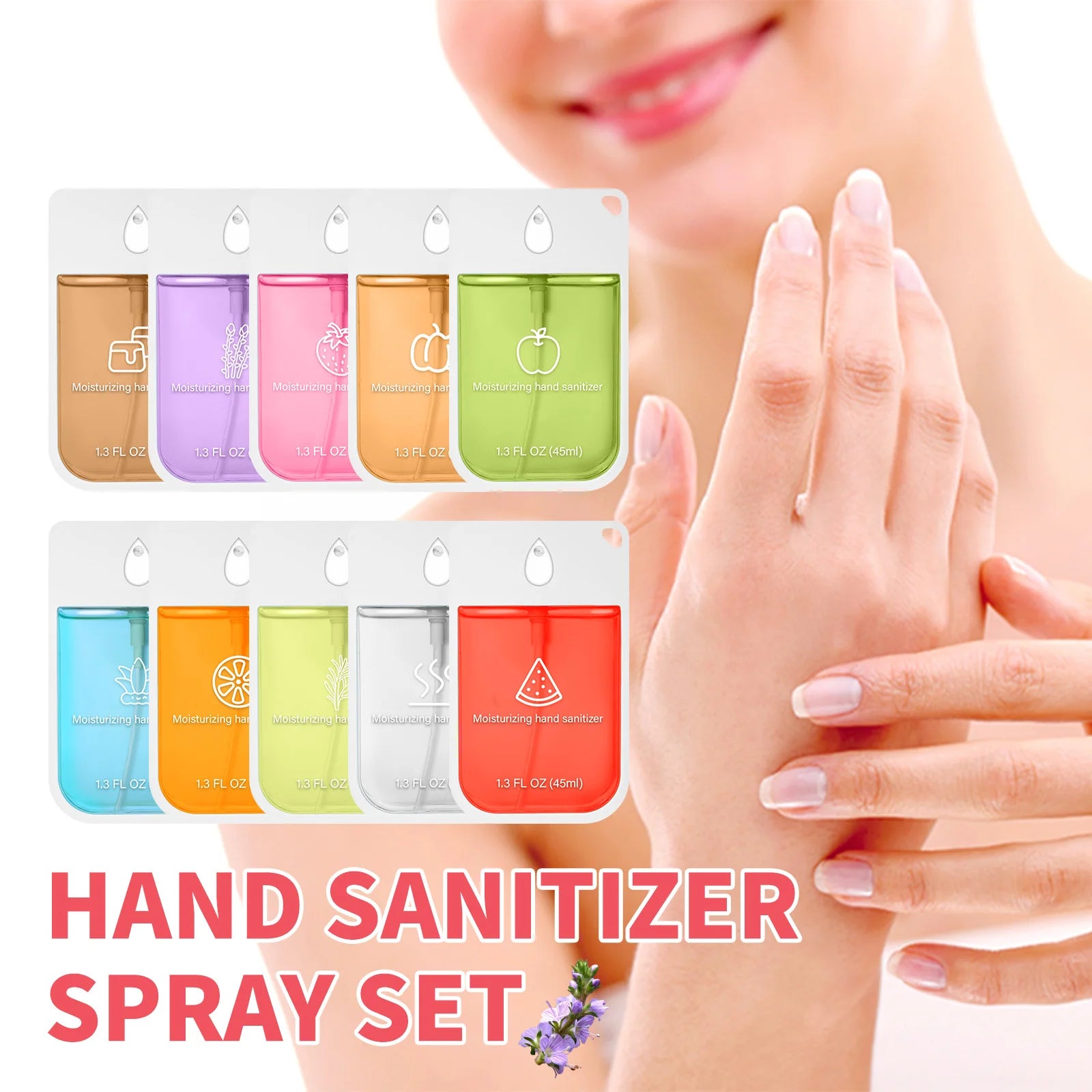 6/1pcs Moisturizing Hand Washing Spray Set Powerful Spray Portable Safe Reliable Cleaning Hands Sanitizer Spray Alcohol Free45ML