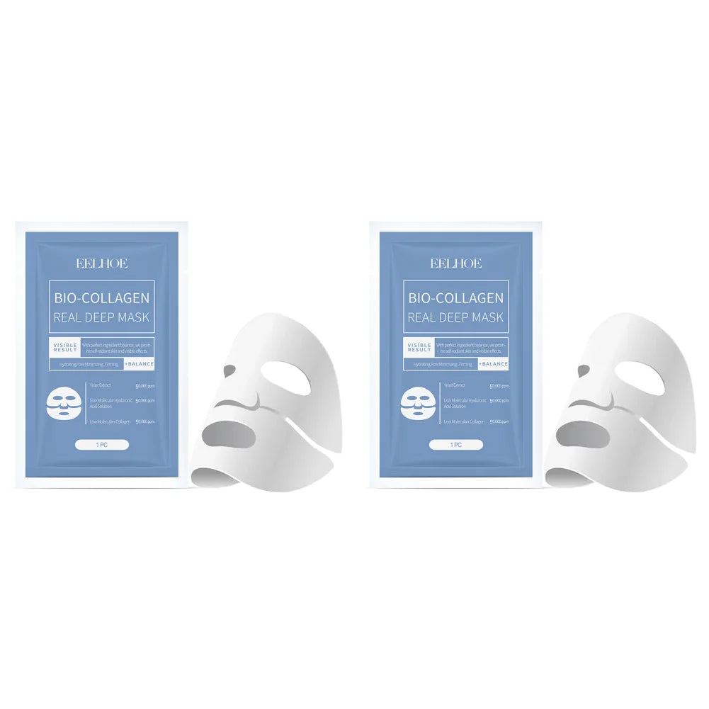 BioCollagen Real Deep Moisturizing Mask Anti-Wrinkle Lifting Face Mask with Hydrolyze Collagen Soluble Collagen Sheet Mask