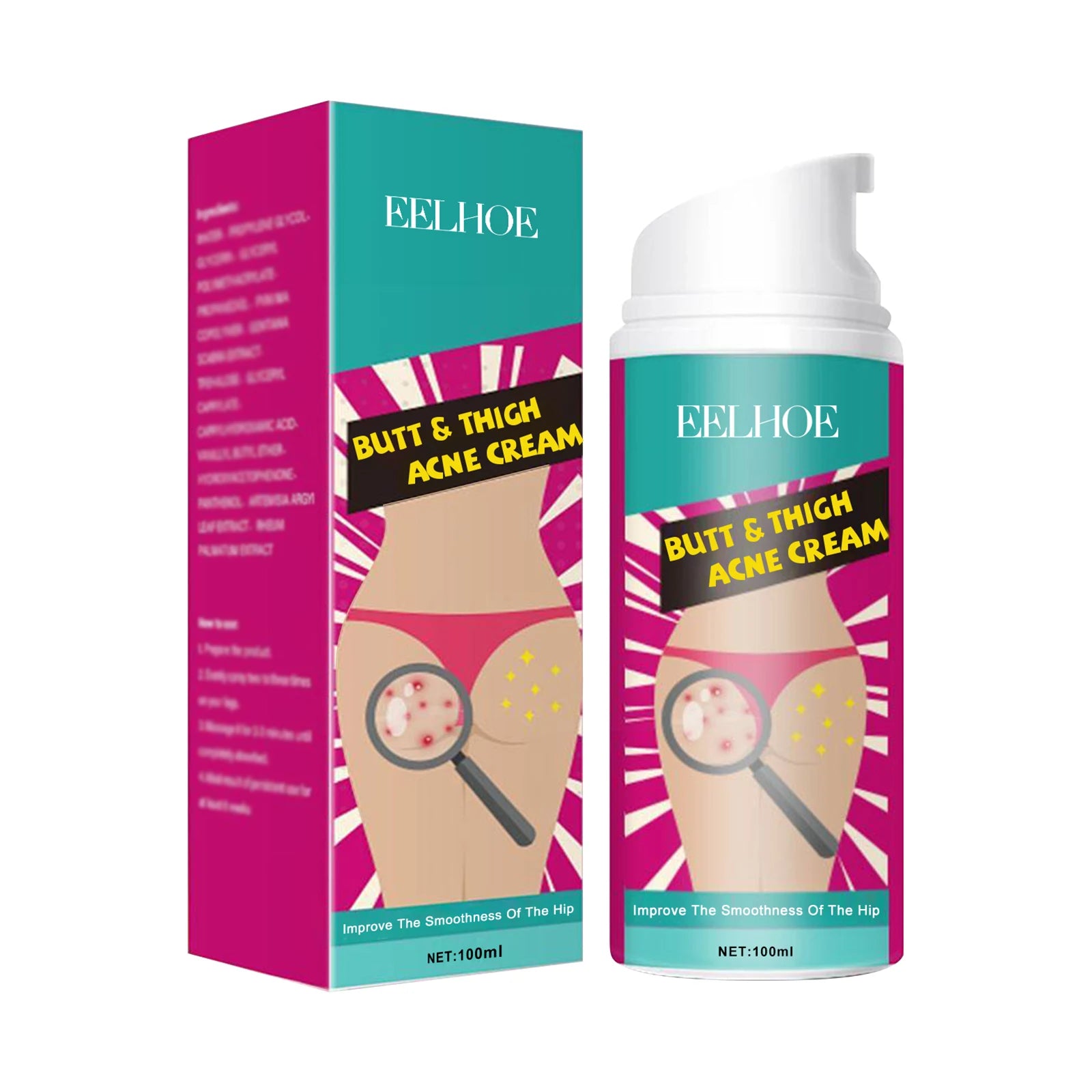 Butt Thigh Acne Cream Remove Pimples Moisturizing Clarifying Brightening Smoothing Skin Care Thigh Acne Removal Cream