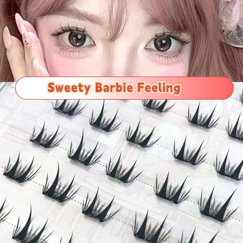 MAIOJIE Self Adhesive DIY Lashes No Glue Needed Reusable Bottom Lash  Cluster Eyelash Korean DIY Manga Lash Extension At Home