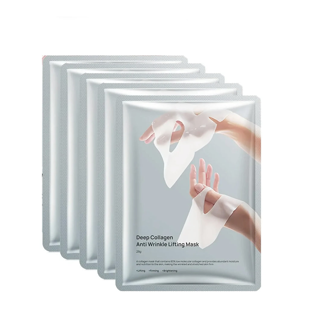 RUVIAA BEAUTY Deep Collagen Anti-Wrinkle Face Mask – Overnight Lifting, Firming & Moisturizing (5 Pack)