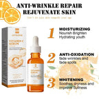 Vitamin C Wrinkle Remover Face Serum Lifting Firming Fade Fine Lines Anti-aging Essence Whitening Brighten Nourish Skin Care