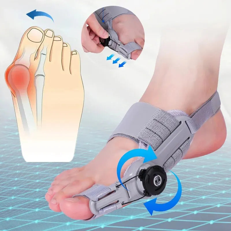 RUVIAA BEAUTY Adjustable Bunion Corrector | Rotatable Hallux Valgus Brace & Toe Straightener (Unisex)