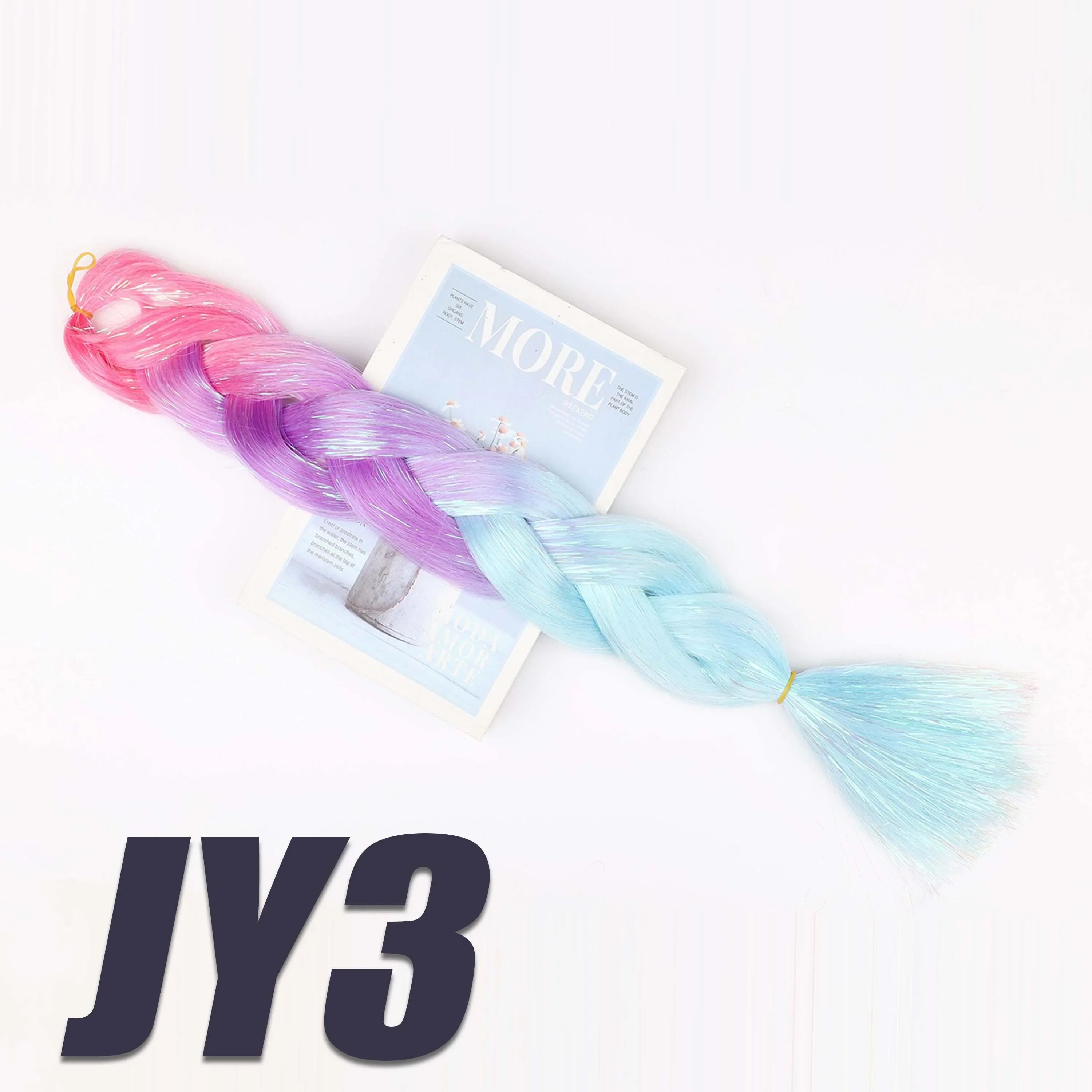 Purple Braiding Hair Pre Stretched Synthetic Kanekalon Crochet Hair Jumbo Braids Extensions Hair Accessories For Girls Braids