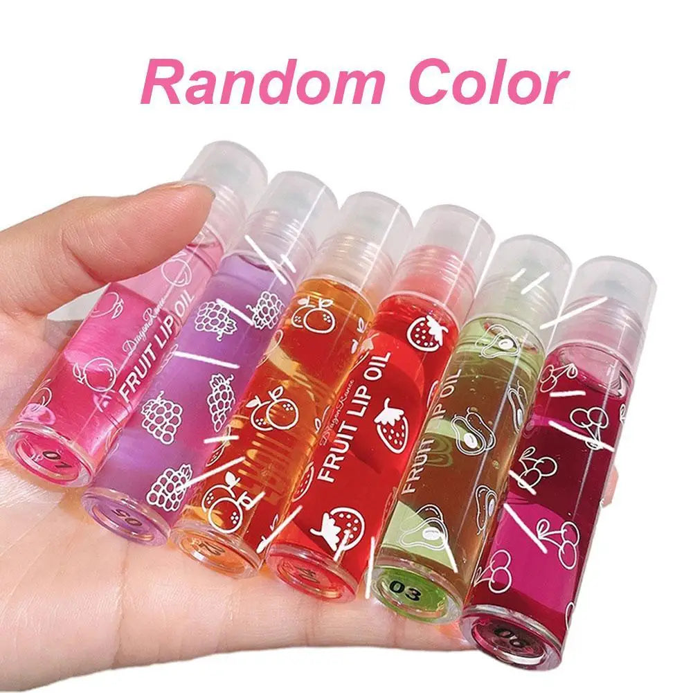 RUVIAA BEAUTY 6 Colors Roll-On Fruit Lip Balm & Gloss Moisturizing