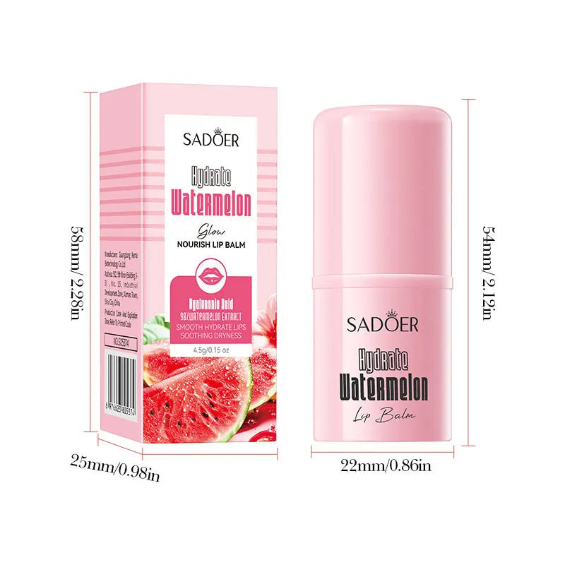 RUVIAA BEAUTY Niacinamide Watermelon Lip Balm Hydrating & Brightening