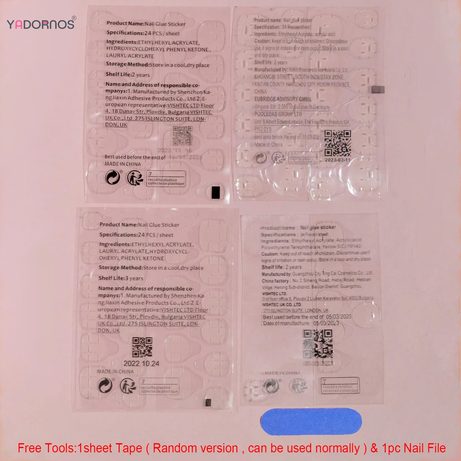 RUVIAA BEAUTY White French Press-On Nails with 3D Bow – Full Cover Fake Nails | 24PCS